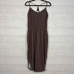 PrAna Ayla Dress Brown Dots Size Large Athleisure